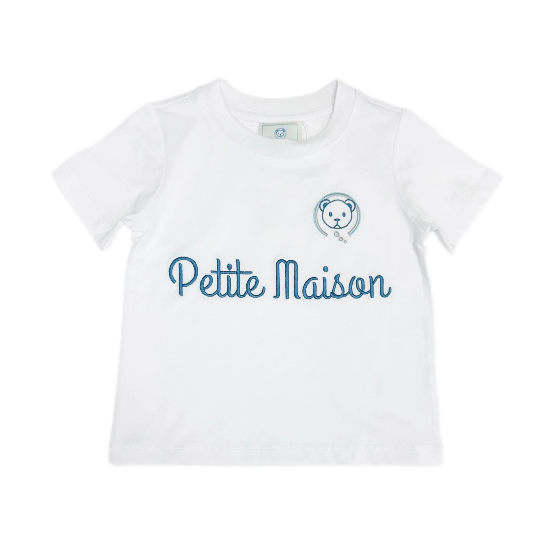 Petite Maison Navy Logo Pima Cotton T-Shirt | petite maison kids