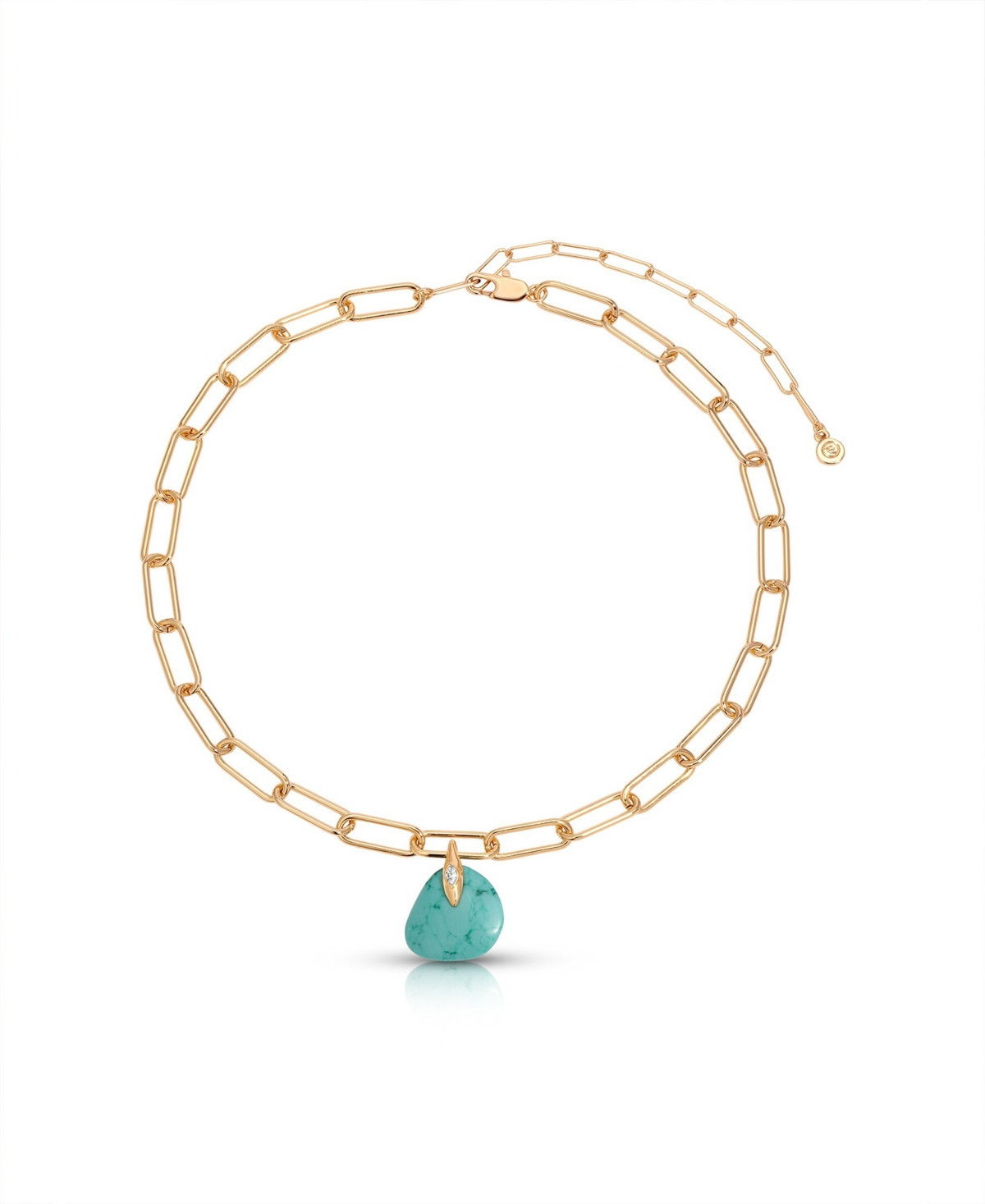 Ettika Turquoise Stone Necklace - Gold, Turquoise | Macy's