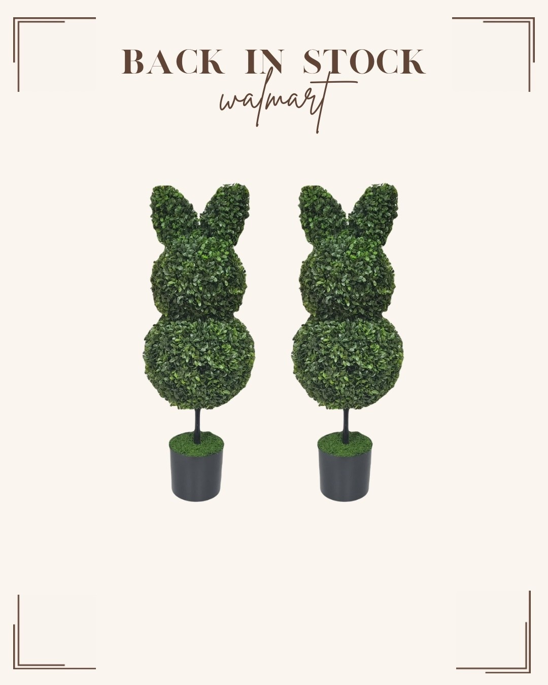 BACK IN STOCK!! These bunny topiaries sold out last year. They’re so cute styled in oversized planters on your porch! 

#LTKHome