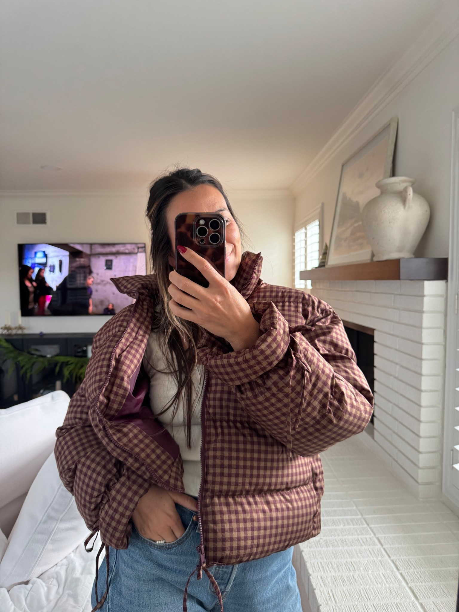 Such a pretty puffer jacket!! Wearing a M

#LTKFindsUnder50 #LTKHoliday #LTKmomlife