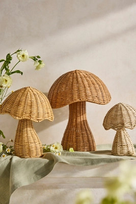 Scalloped Wicker Mushroom | Anthropologie (US)