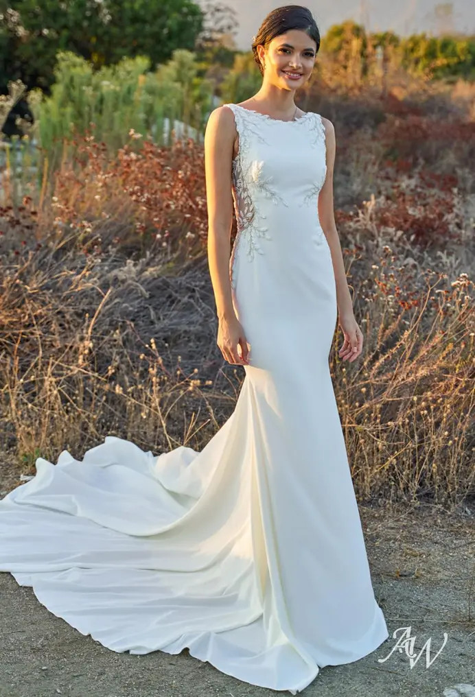 AW Marcelle Wedding Dress, Satin Brides | AW Bridal | AW Bridal