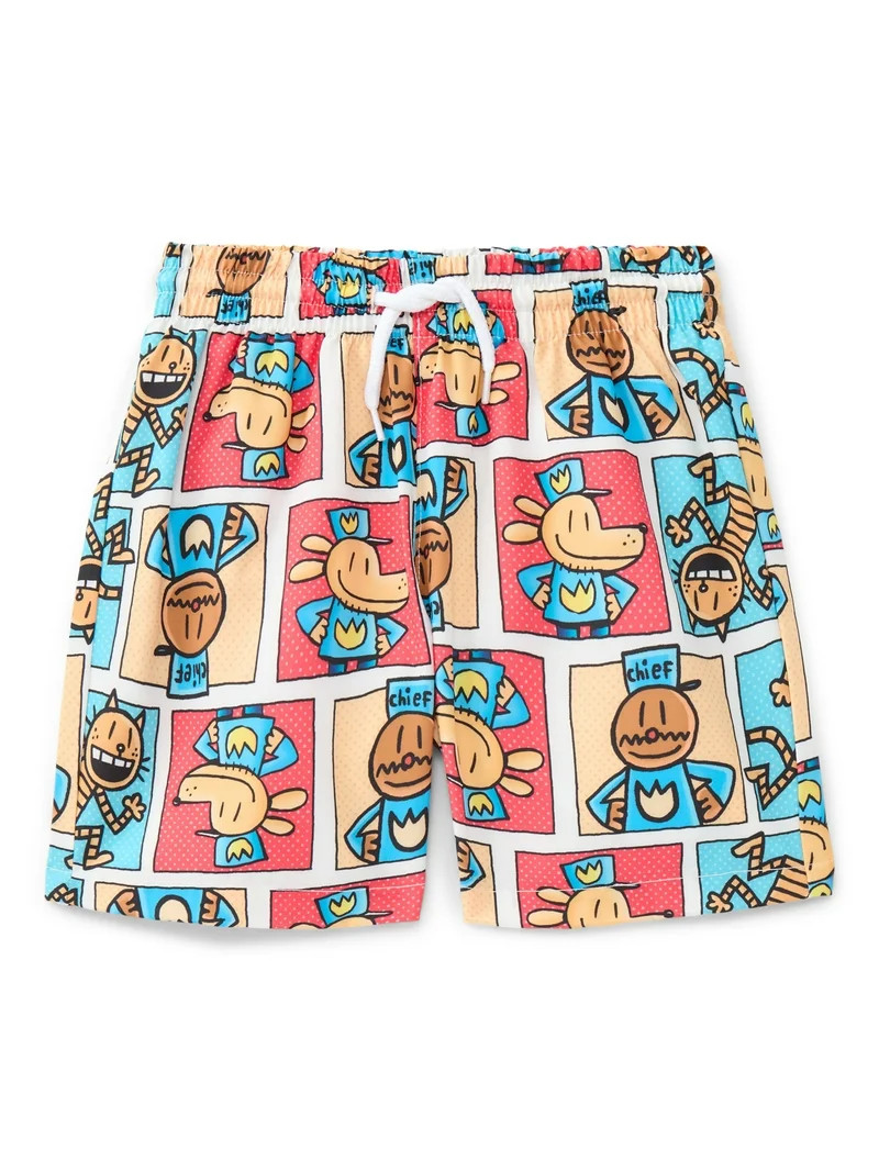 Dog Man Boys' Print Swim Shorts, Sizes XS-XL | Walmart (US)