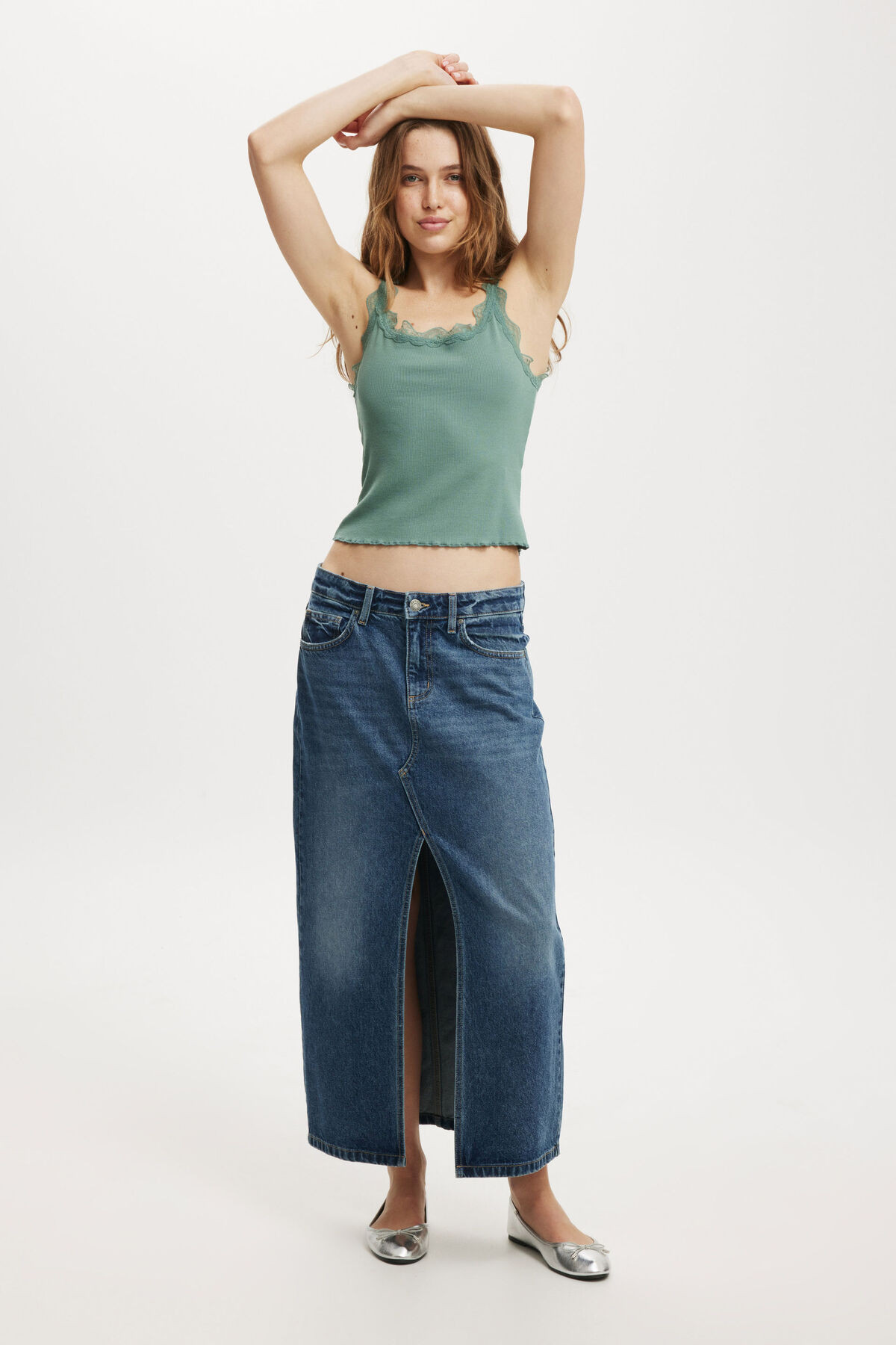 Bailey Denim Maxi Skirt | Cotton On (US)