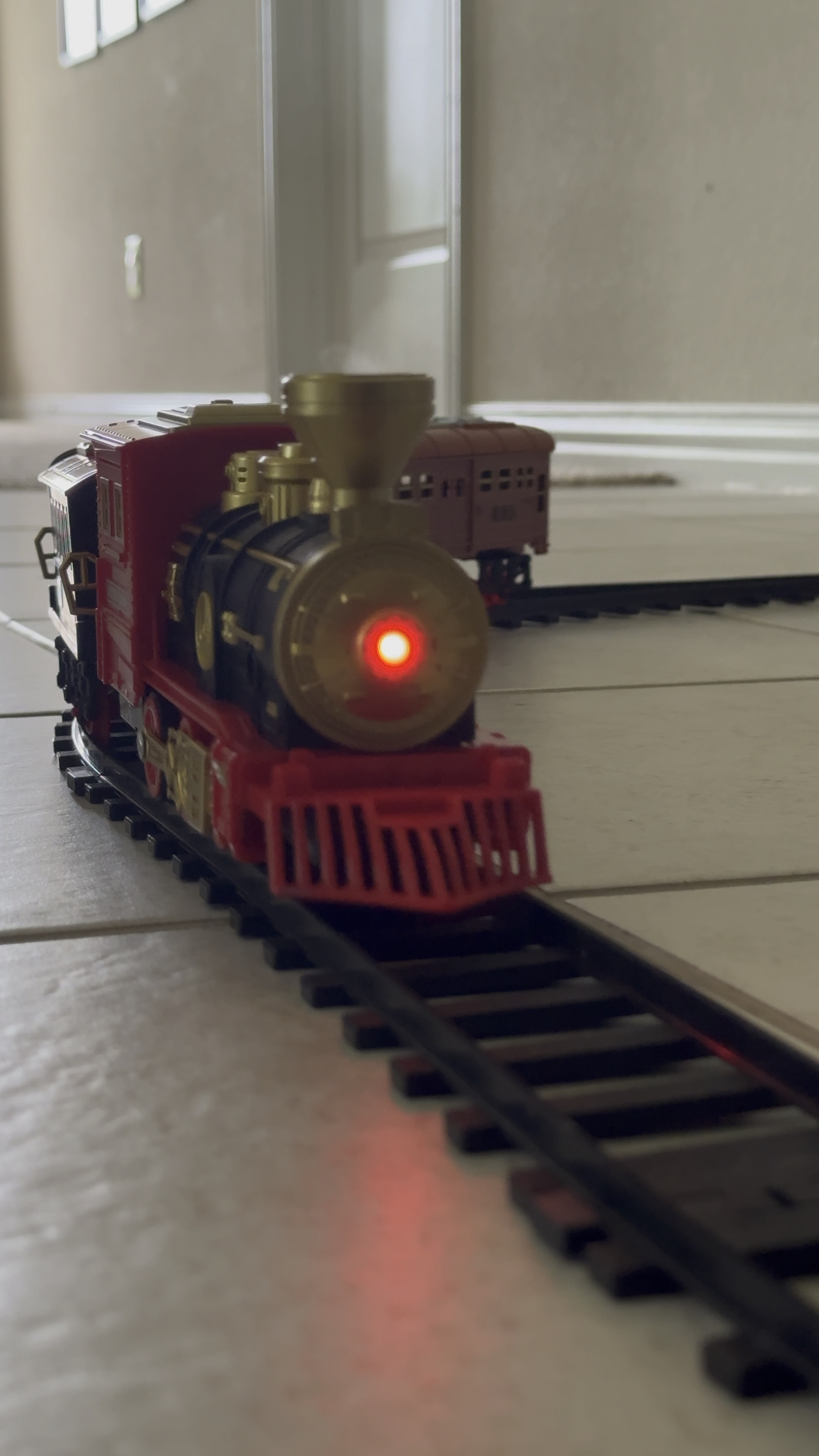 The coolest train toy! It makes legit sounding train noises and add a little water to make the steam come out. My 4 year old is obsessed 🙌🏼 It could also be so cute around a Christmas tree! 

#LTKKids #LTKFamily #LTKFindsUnder50