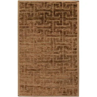Hand-Knotted Max well Geometric Pattern Jute Area Rug | Bed Bath & Beyond