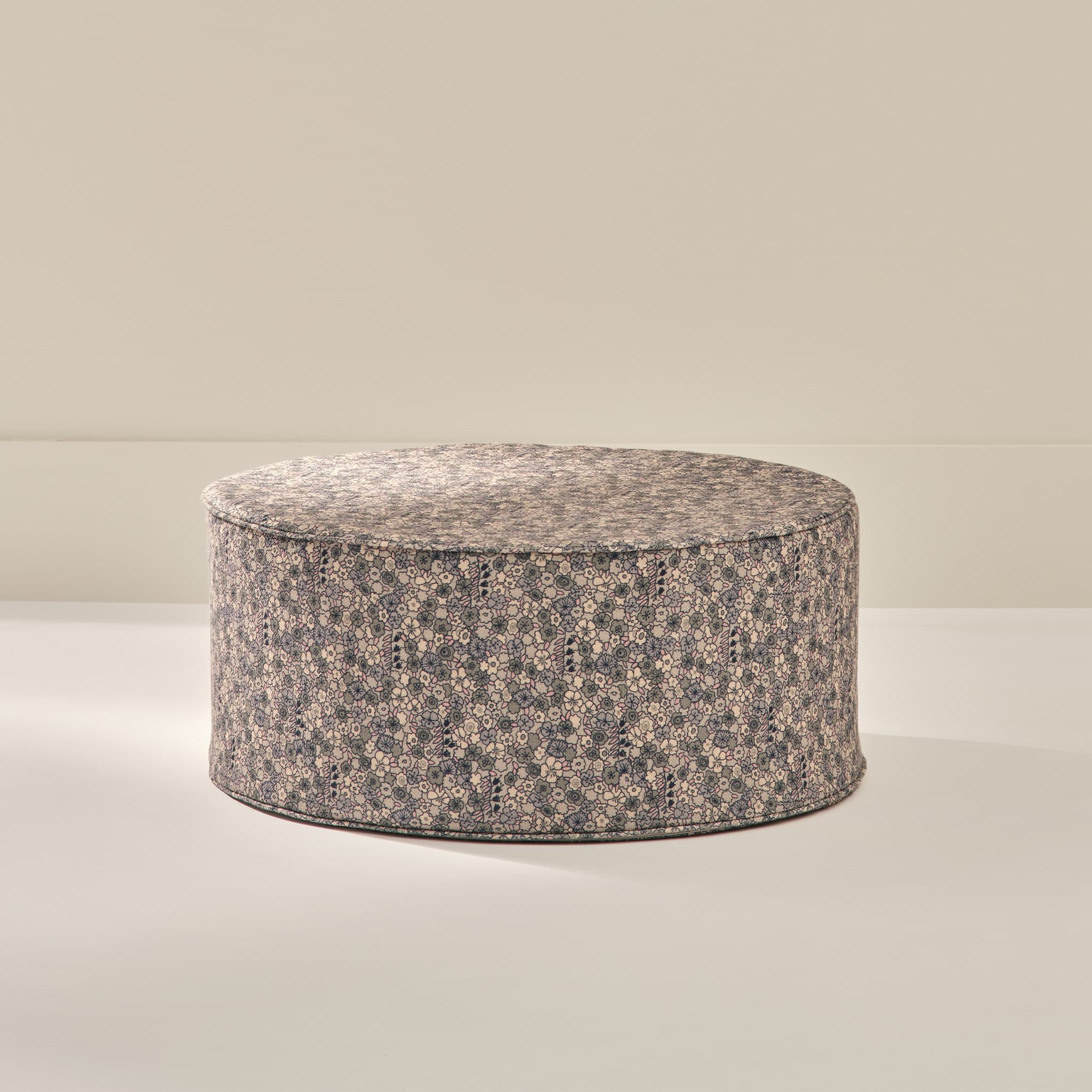 Green Floral Ottoman | Marra in Hydrangea | House of Noa | House of Noa