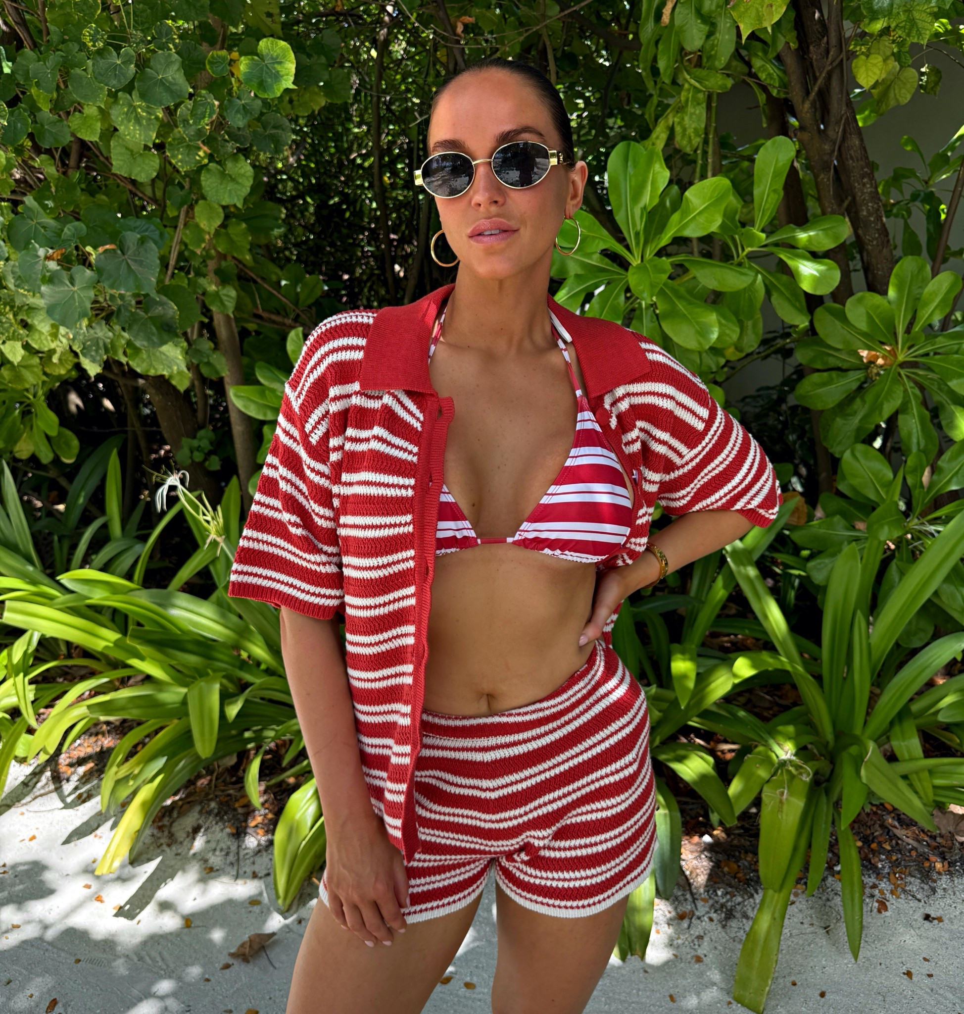 Cute knitted red and white two piece with matching tie bikini. 

#LTKtravel #LTKuk #LTKsummer