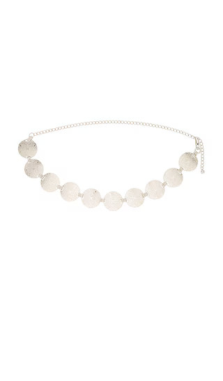 Moxie Disc Chain Belt in Silver | Revolve Clothing (Global)