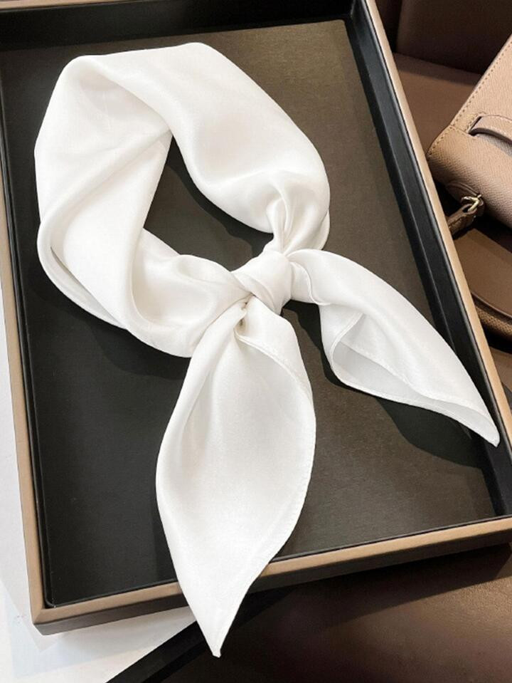 1pc Solid Color Women's Square Scarf Multi-functional Fashionable Mono-colored Scarf For Hair, Wa... | SHEIN