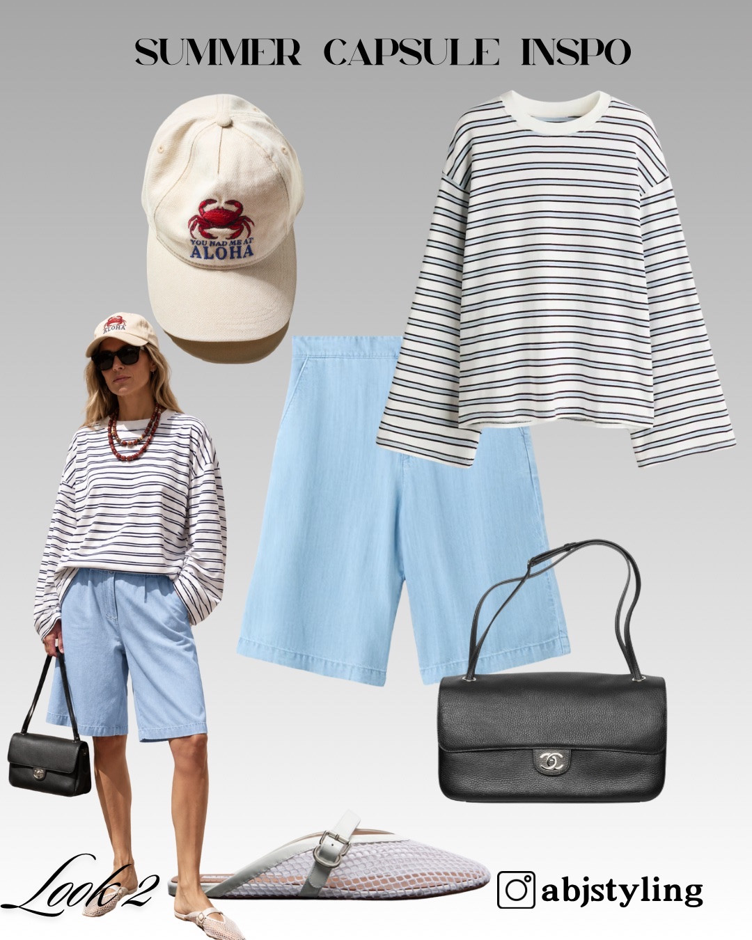 This is my definition of easy summer dressing.
A classic striped knit, relaxed denim Bermuda shorts, mesh flats, and a baseball cap create the perfect casual-chic outfit you’ll wear on repeat. Comfortable, timeless, and incredibly versatile.
Everything is linked for easy shopping.

#LTKuk #LTKsummer #LTKstyletip
