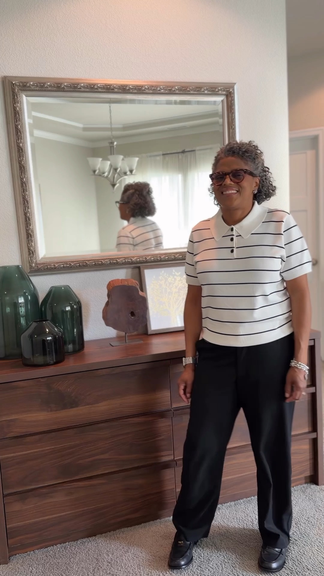 Effortless + polished Sunday style 🖤🤍
This is one of those outfits that always works—structured top, tailored trousers, and a classic loafer = instant put-together look. 

Everything is comfortable, easy to wear, and perfect for church service, running errands or stepping out feeling confident✨

Don’t wait on this one—these are staple pieces you’ll wear on repeat. Tap to shop my exact look + affordable options now 👇🏽

#LTKStyle #LTKOver50 #LTKFinds #LTKWorkwear #LTKSeasonal #ClassicStyle #CapsuleWardrobe #EverydayOutfits #EffortlessStyle #WardrobeEssentials


#LTKOver40 #LTKootd