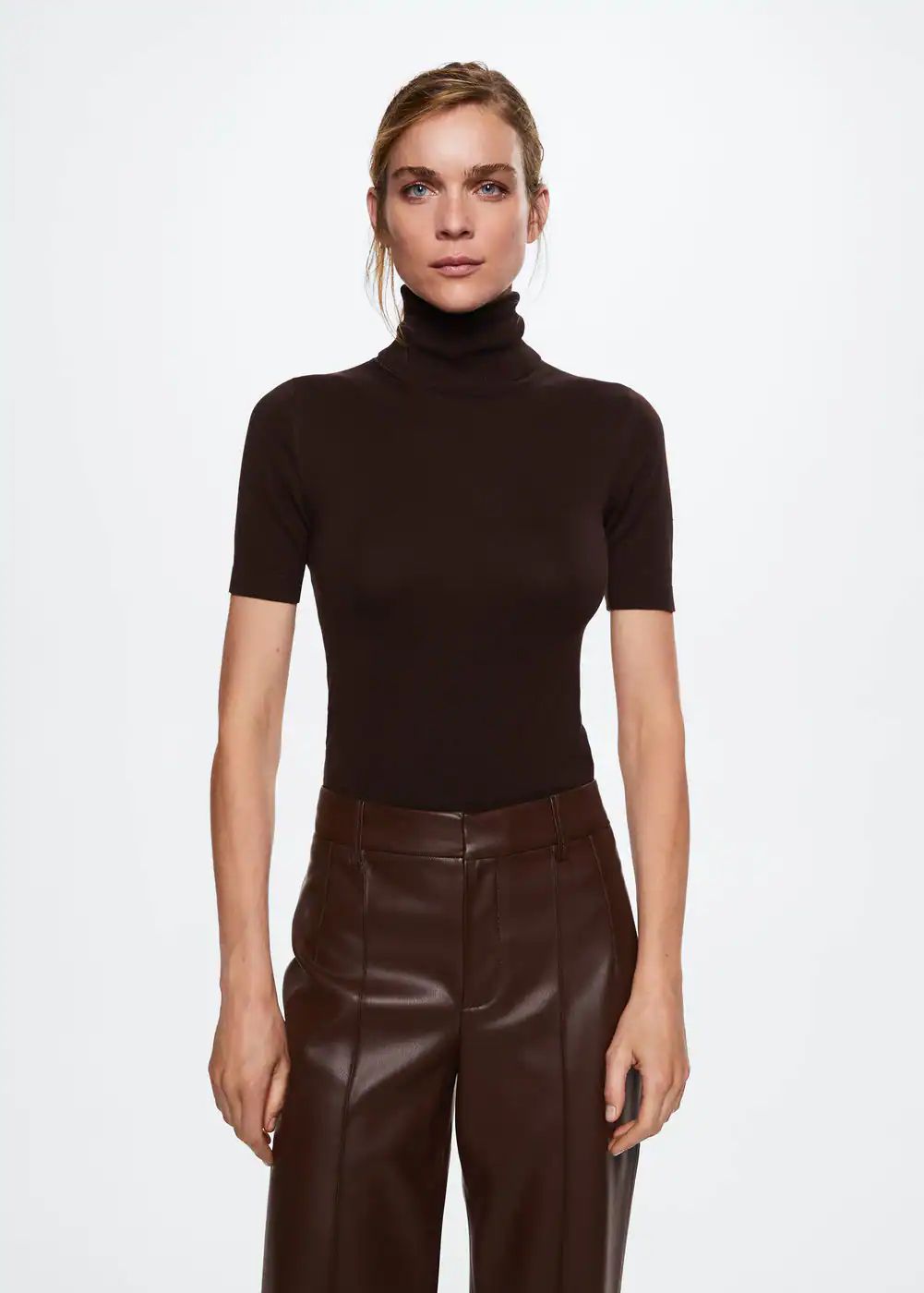 Turtleneck knitted sweater | MANGO (US)