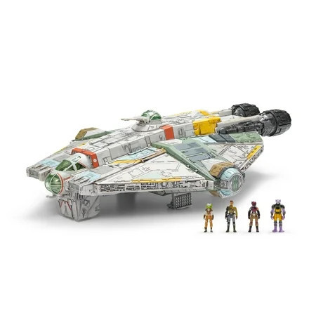 Star Wars Micro Galaxy Ghost 15" Vehicle w/ Motion-Activated Lights, Sounds & 4 Micro Figures | Walmart (US)