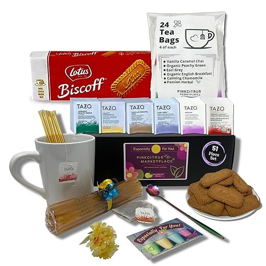 Tea Gifts For Tea Lovers Women - Tea Gift Basket - Tea Sampler Gift Set - Get Well Soon - 24 Asso... | Amazon (US)