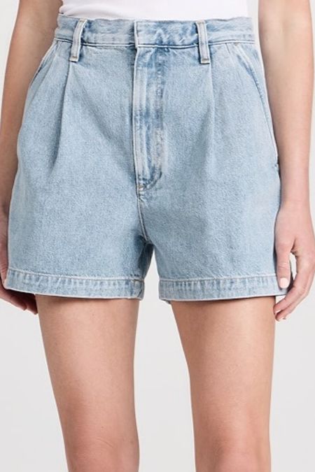 Love these pleated denim shorts 
For summer! 
Summer outfit 
Long denim shorts 

#LTKOver40 #LTKParties