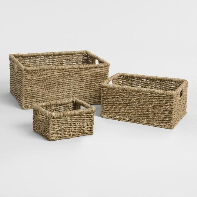 Natural Seagrass Trista Utility Basket | World Market