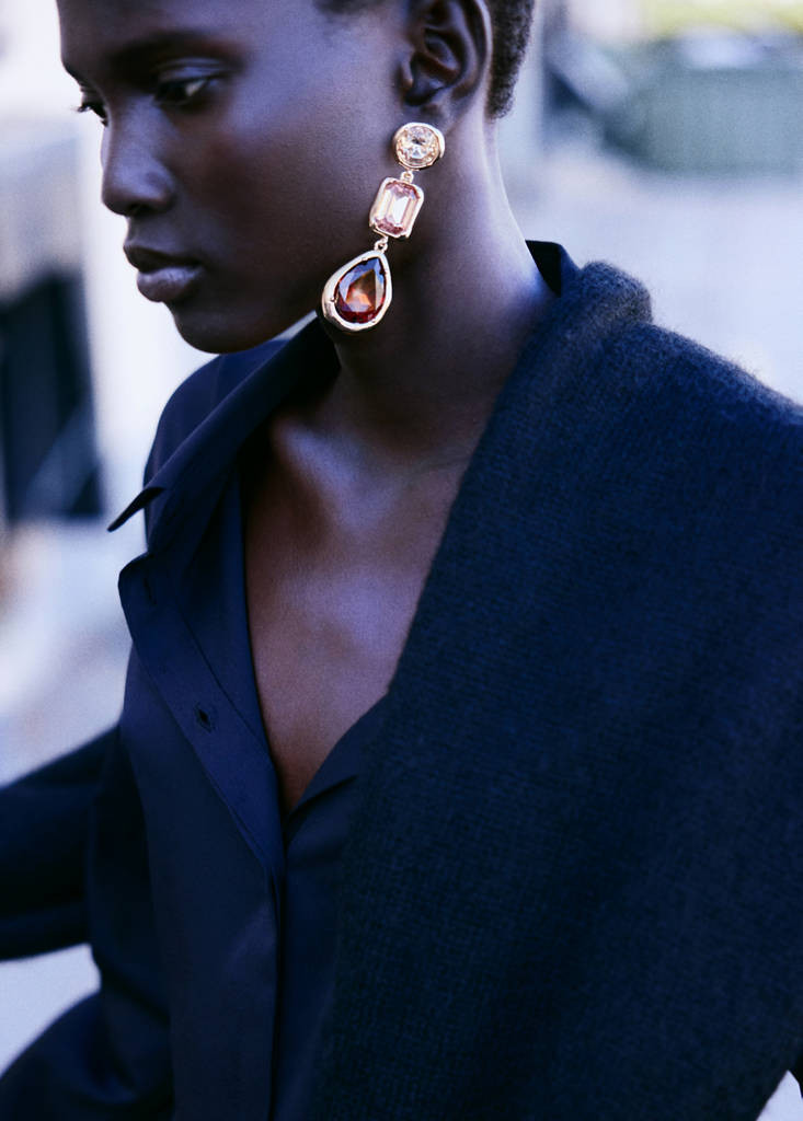 Combined long earrings gold - Woman - One size - MANGO | MANGO (UK)
