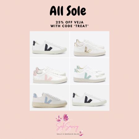 25% off Veja Trainers at Allsole until Monday with code ‘TREAT'