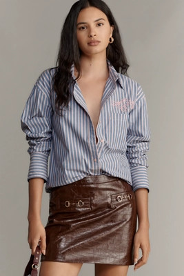 Maeve Monogram Buttondown Shirt | Anthropologie (US)