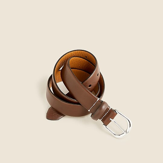 Leather round-buckle dress belt | J. Crew US