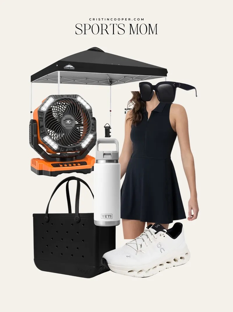 The tent and the fan are doing the most work for the sports mom 

 #LTKmomlife #LTKSeasonal