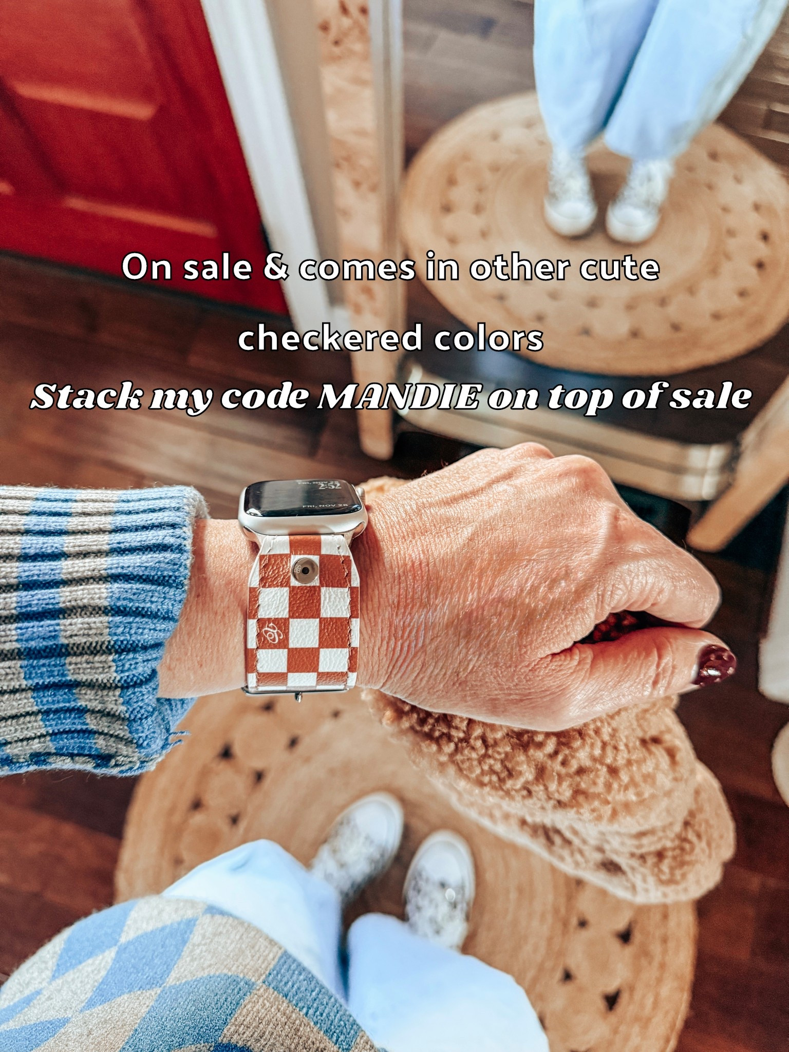 Love this checkered watchband! It’s on sale and stack my code MANDIE on top to save more! 👏🏼✨
Perfect gift idea 

#LTKGiftGuide #LTKOver40 #LTKSaleAlert