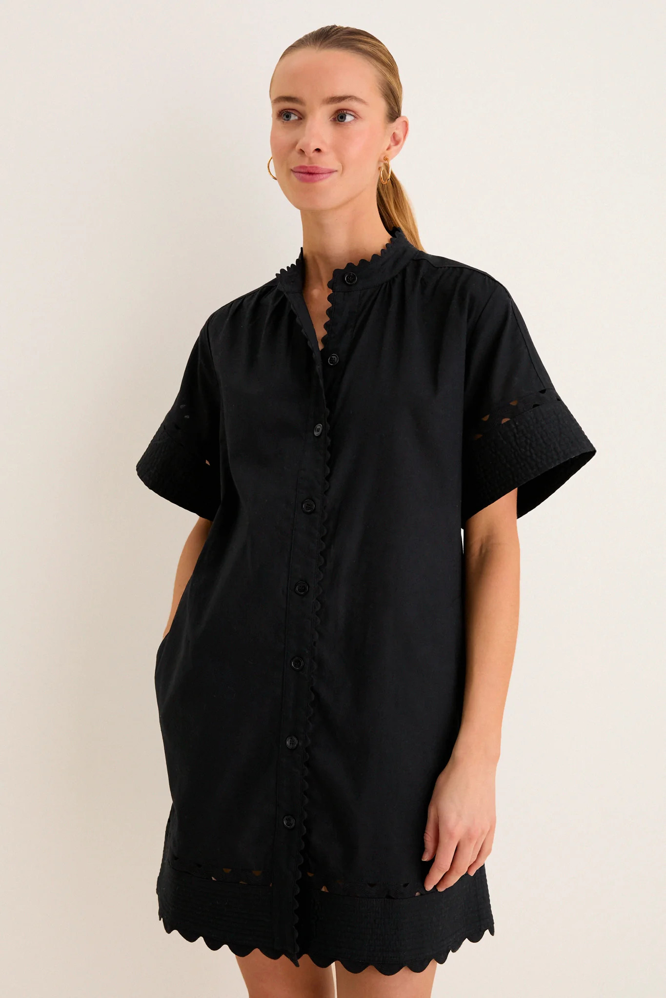 Black Linen Cornelia Dress | Tuckernuck (US)