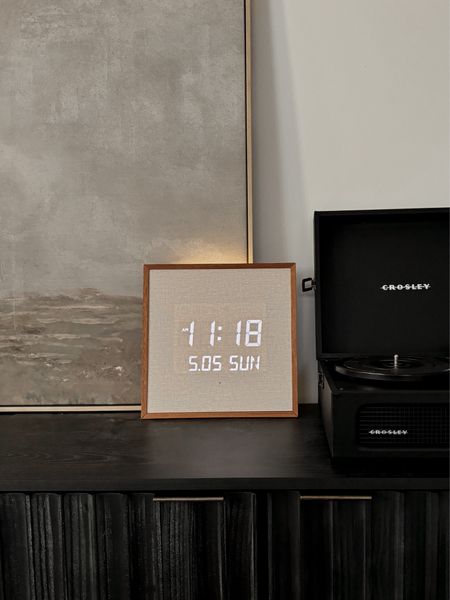 Digital wall clock, framed clock, Amazon find, console table decor, cabinet styling, living room decor, neutral decor, amazon clock

#LTKhome #LTKfindsunder100 #LTKstyletip
