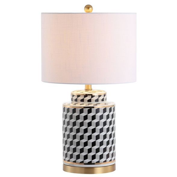 24.5" Ceramic Ellie Tumbling Block Table Lamp (Includes LED Light Bulb) - JONATHAN Y | Target
