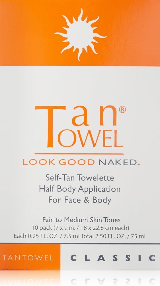 Tan Towel Self Tan Towelette Wipe Medium Deep Classic 10 Count | Amazon (US)