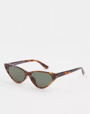 New Look cat eye sunglasses in dark brown | ASOS (Global)