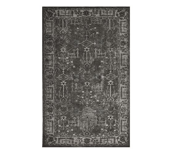 Reeva Handwoven Rug - Charcoal Multi | Pottery Barn (US)