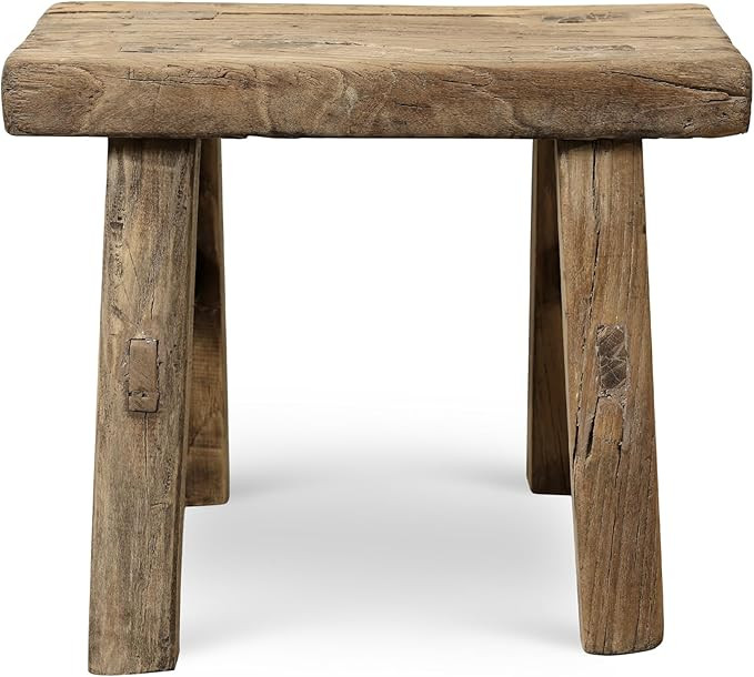 Artissance 11" W Rectangular Natural Wood Vintage Mini Stool (AM83740140 - Size and Finish may va... | Amazon (US)
