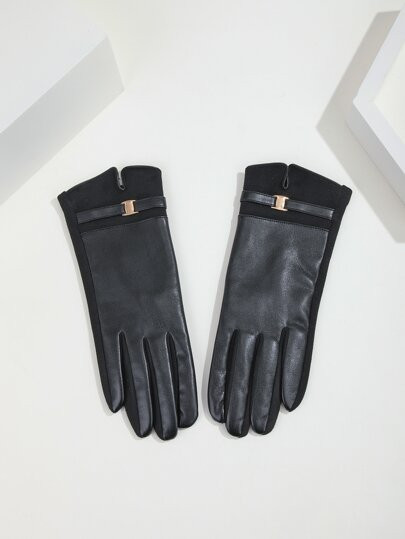1pair Simple Warm Gloves | SHEIN