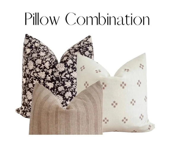 Hadley Pillow Combination Set of Three Pillows Designer - Etsy | Etsy (US)