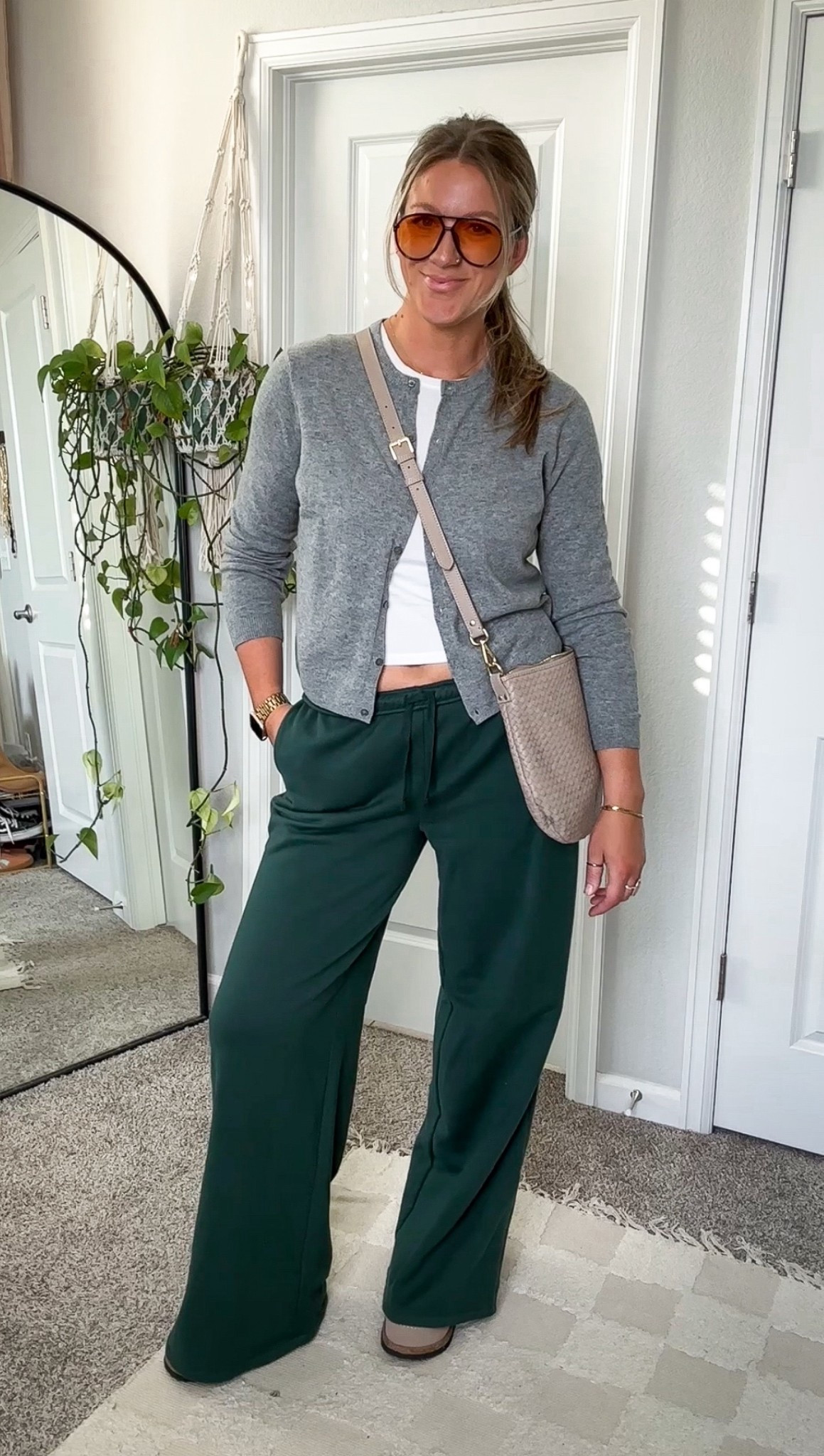 Large sweater, medium tall sweatpants 

#LTKTall #LTKOver40