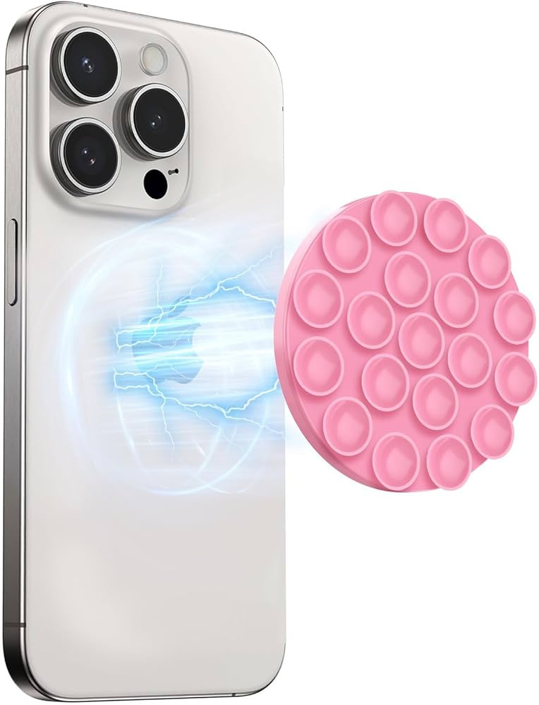 omee Magnetic Suction Cup Phone Mount - Anti Slip Hands Free Silicone Suction Phone Grip Compatib... | Amazon (US)