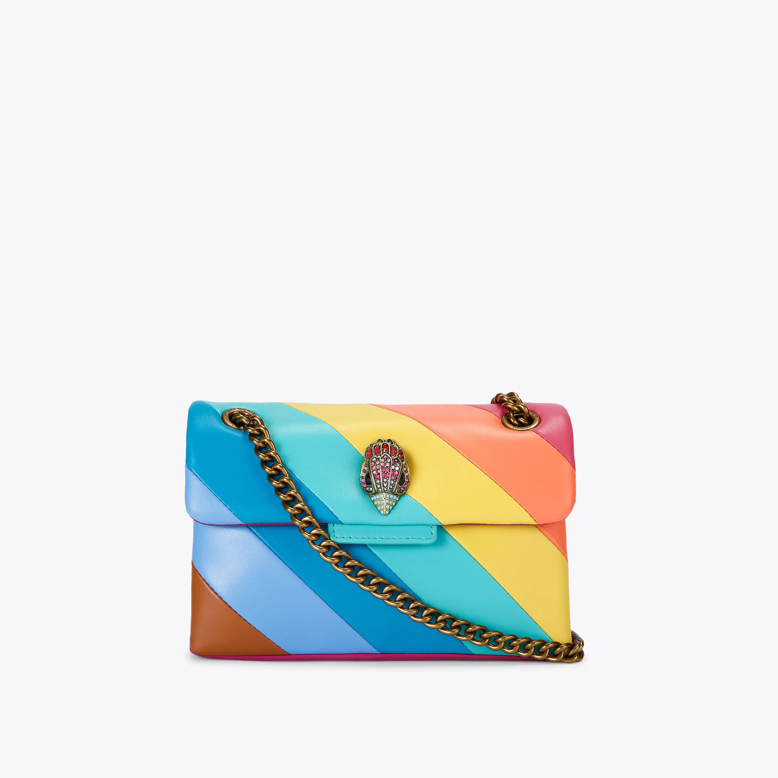 LEATHER MINI KENSINGTON L Leather Stripe Bag by KURT GEIGER LONDON | Kurt Geiger UK
