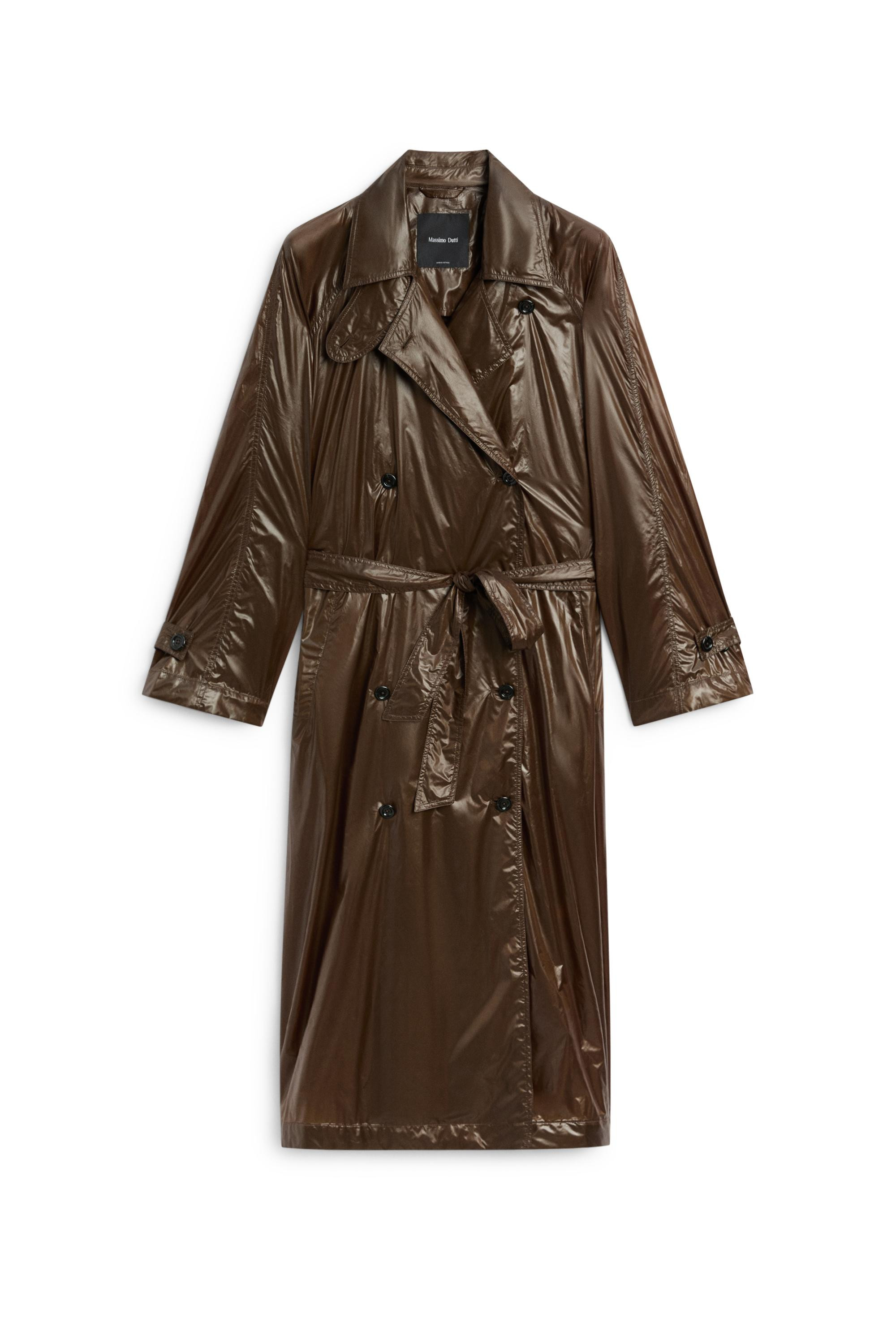 Long flowing trench coat - BOTTLE | Massimo Dutti UK