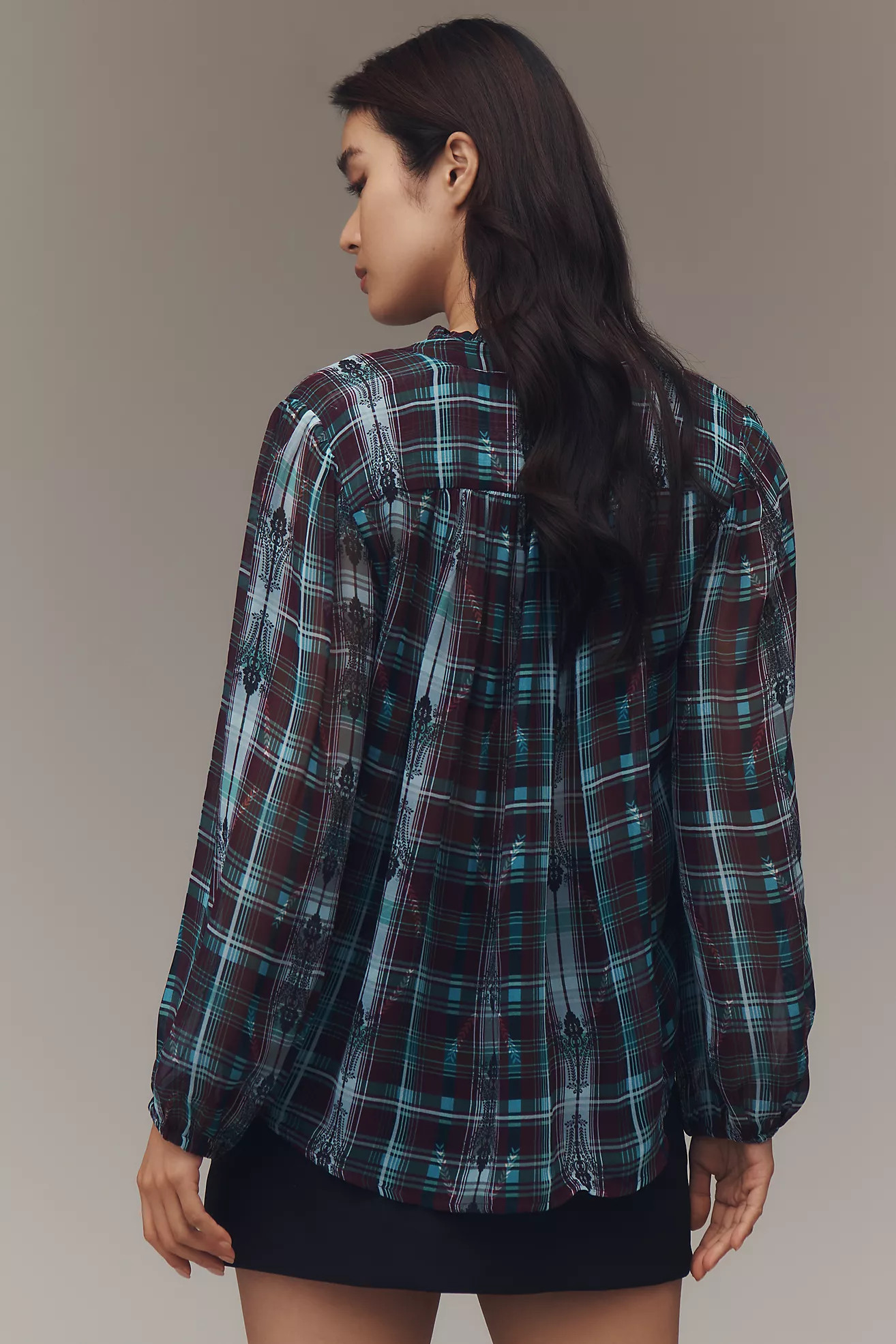 The Estela Sheer Printed Blouse | Anthropologie (US)