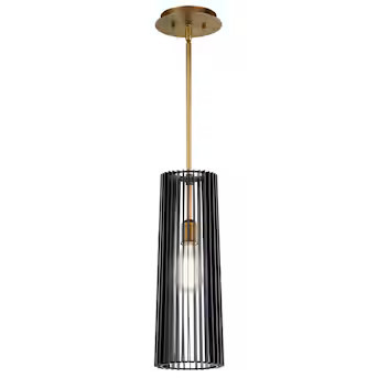 Kichler Linara Black Modern/Contemporary Cylinder Mini Pendant Light Lowes.com | Lowe's
