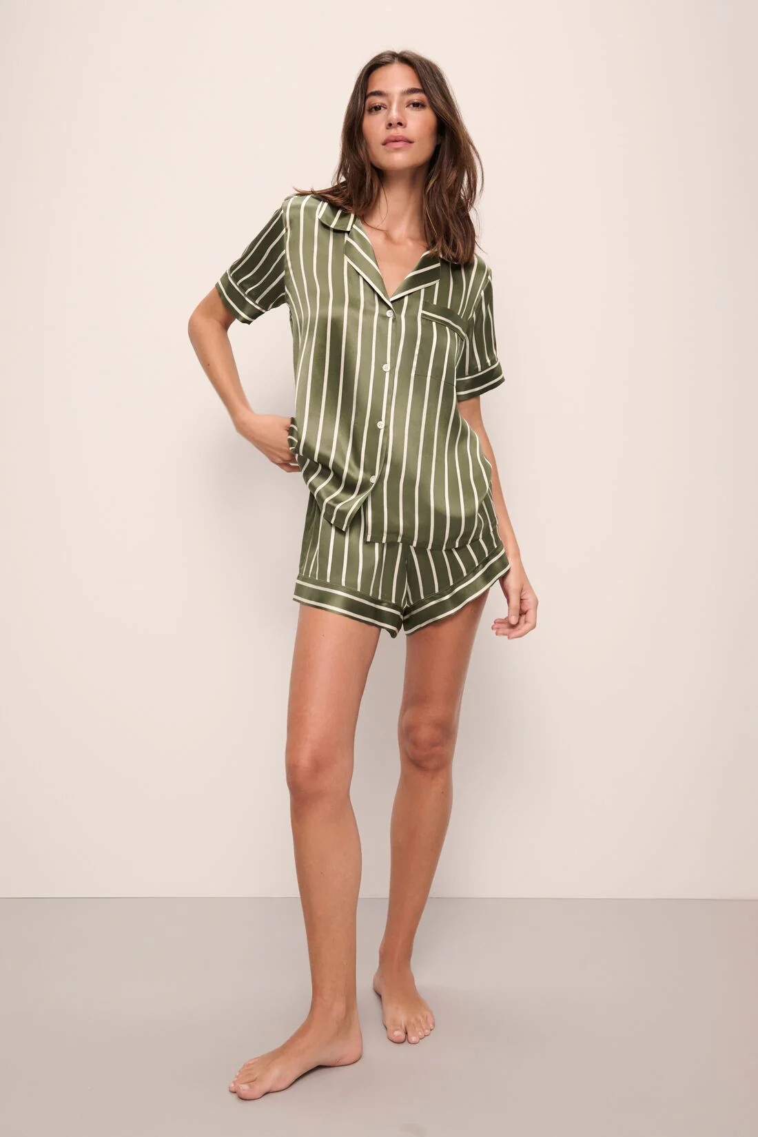 Inez Washable Silk Printed Short PJ Set | Eberjey