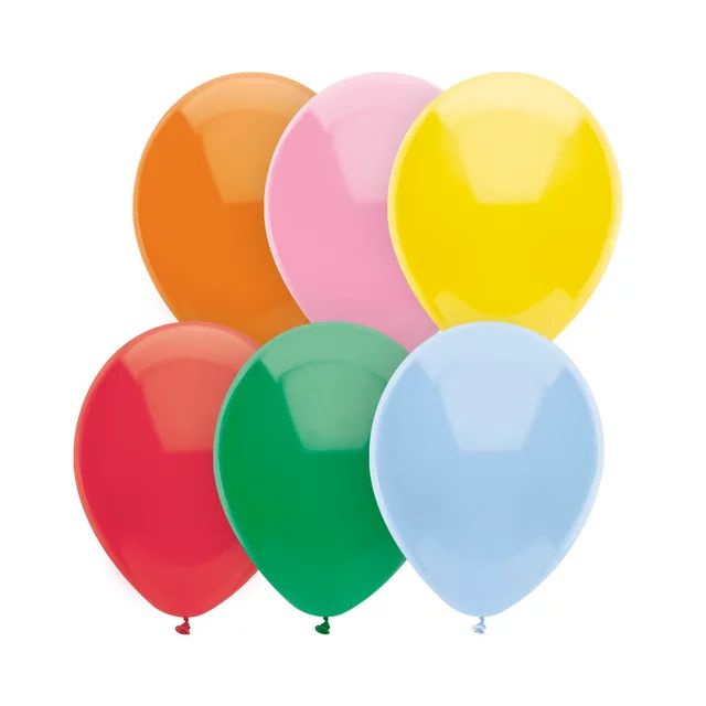 Way to Celebrate All Occasion 9" Latex Balloons in Assorted Colors, 25 Count Bag, For All Ages | Walmart (US)