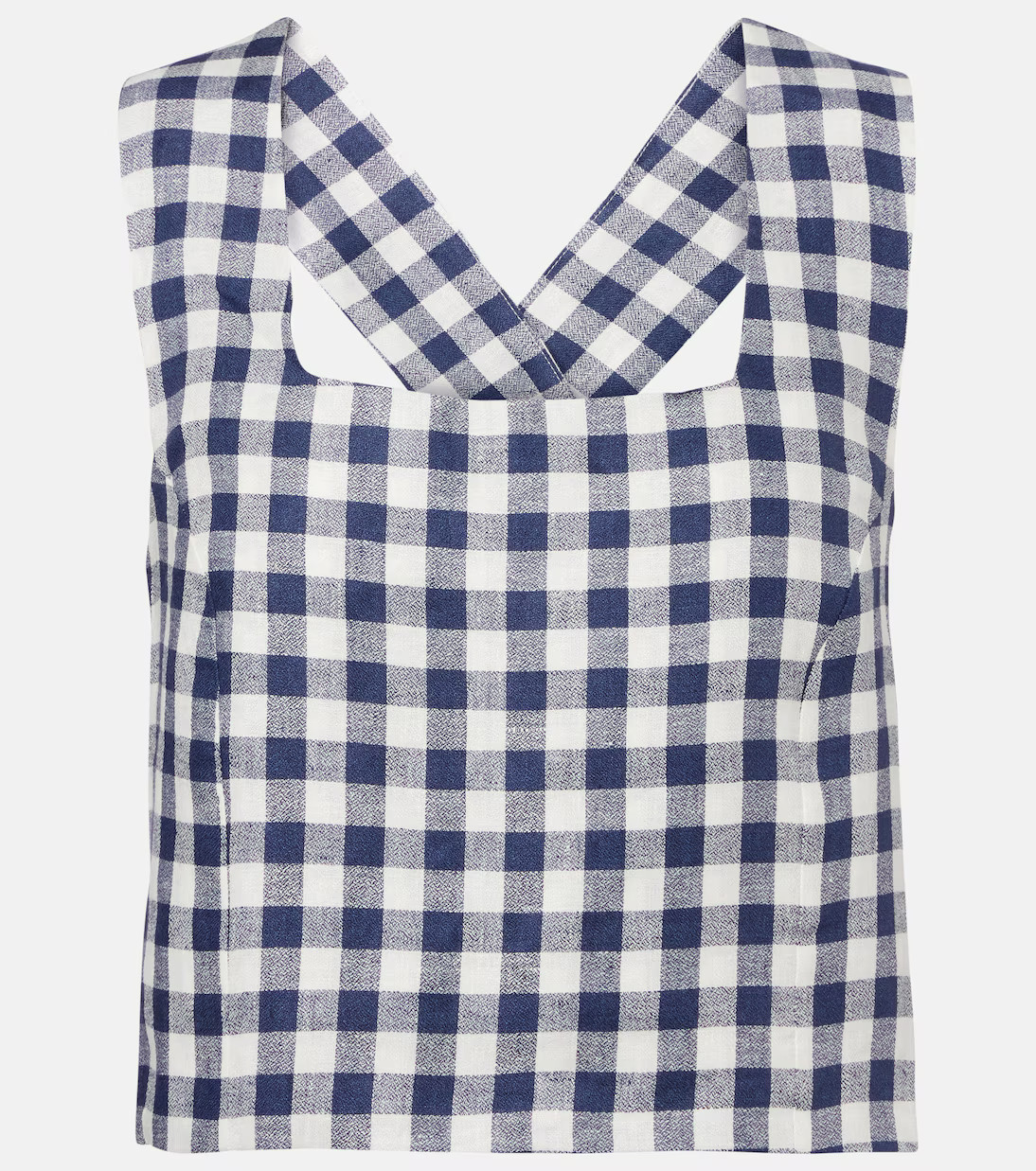 Cozumel gingham linen crop top | Mytheresa (UK)