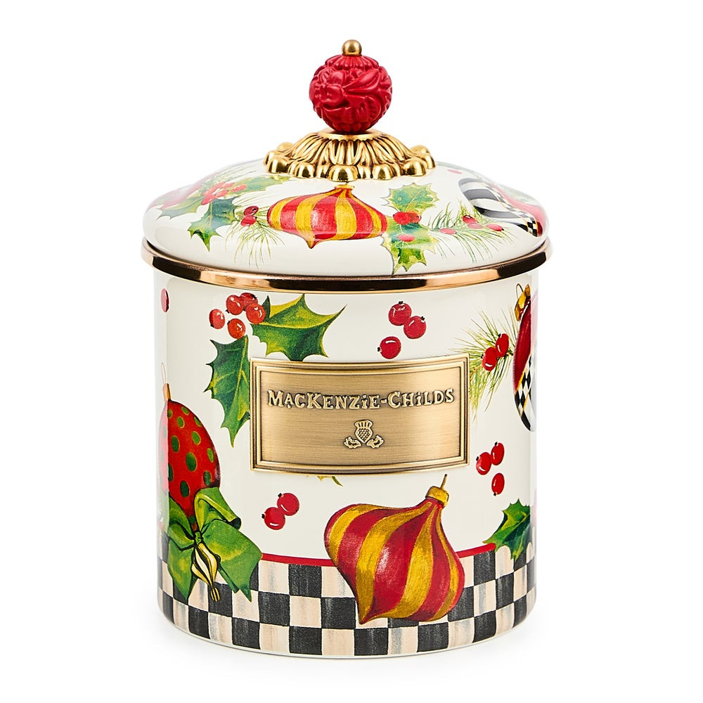 Deck the Halls Small Canister | MacKenzie-Childs