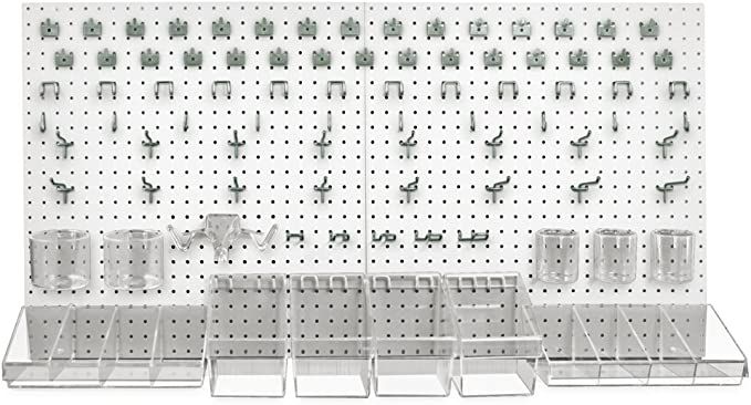 Azar Displays 900988-WHT 48" x 24" Pegboard Organizer Kit in White | Amazon (US)