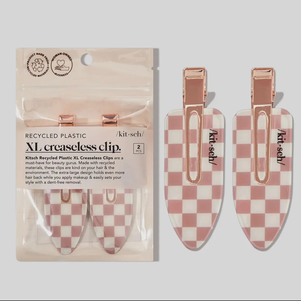 Kitsch XL Creaseless Clip 2pc-Teracotta | The Collection TX 