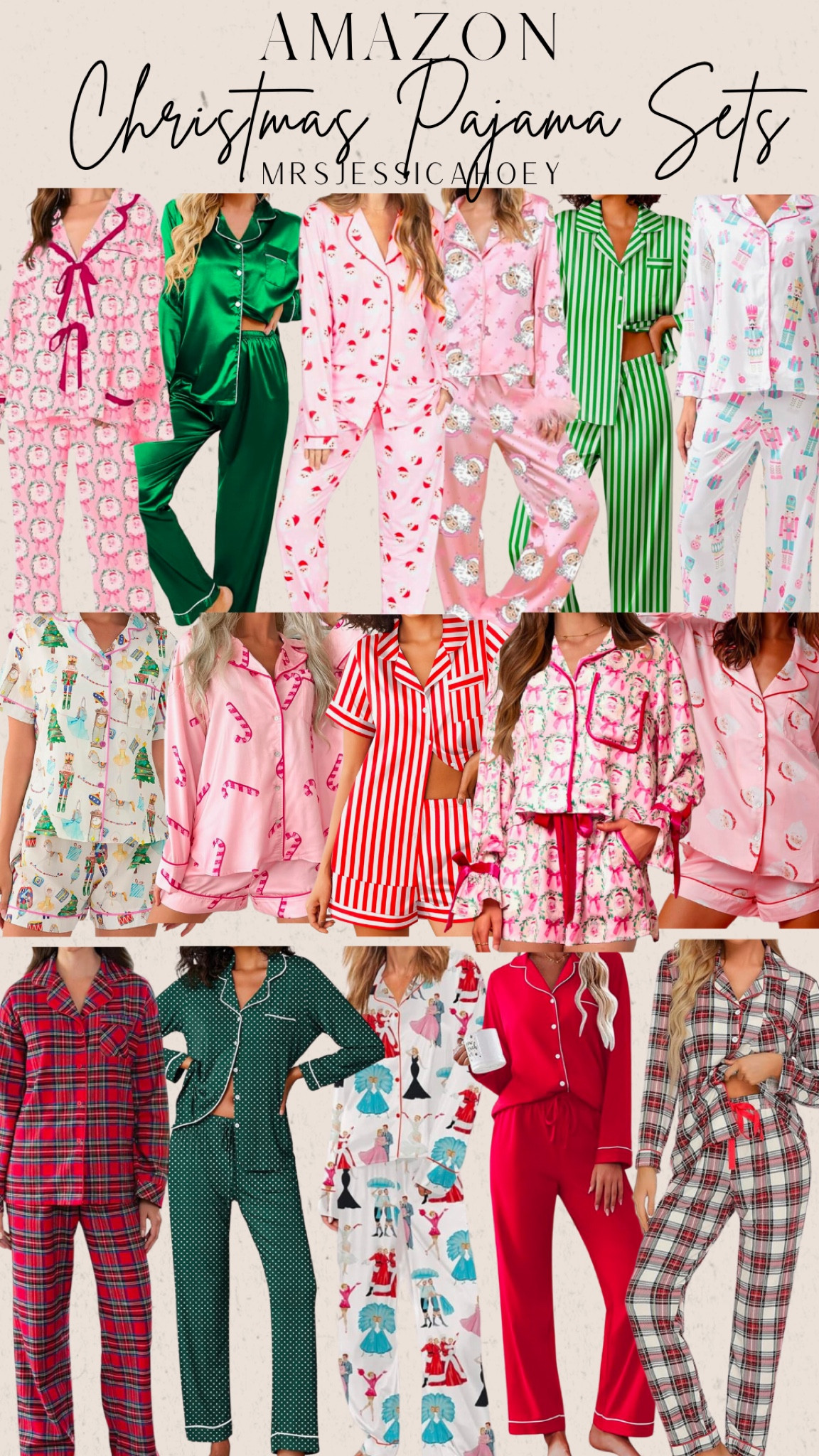 Women’s pajamas. Christmas satin pajama sets. Pajama shorts pants button down top. Cozy comfy Christmas pajamas. Christmas pajama party. Santa nutcracker candy cane plaid champagne print pajamas. Women’s gift guide.

#LTKHoliday #LTKGiftGuide #LTKSeasonal