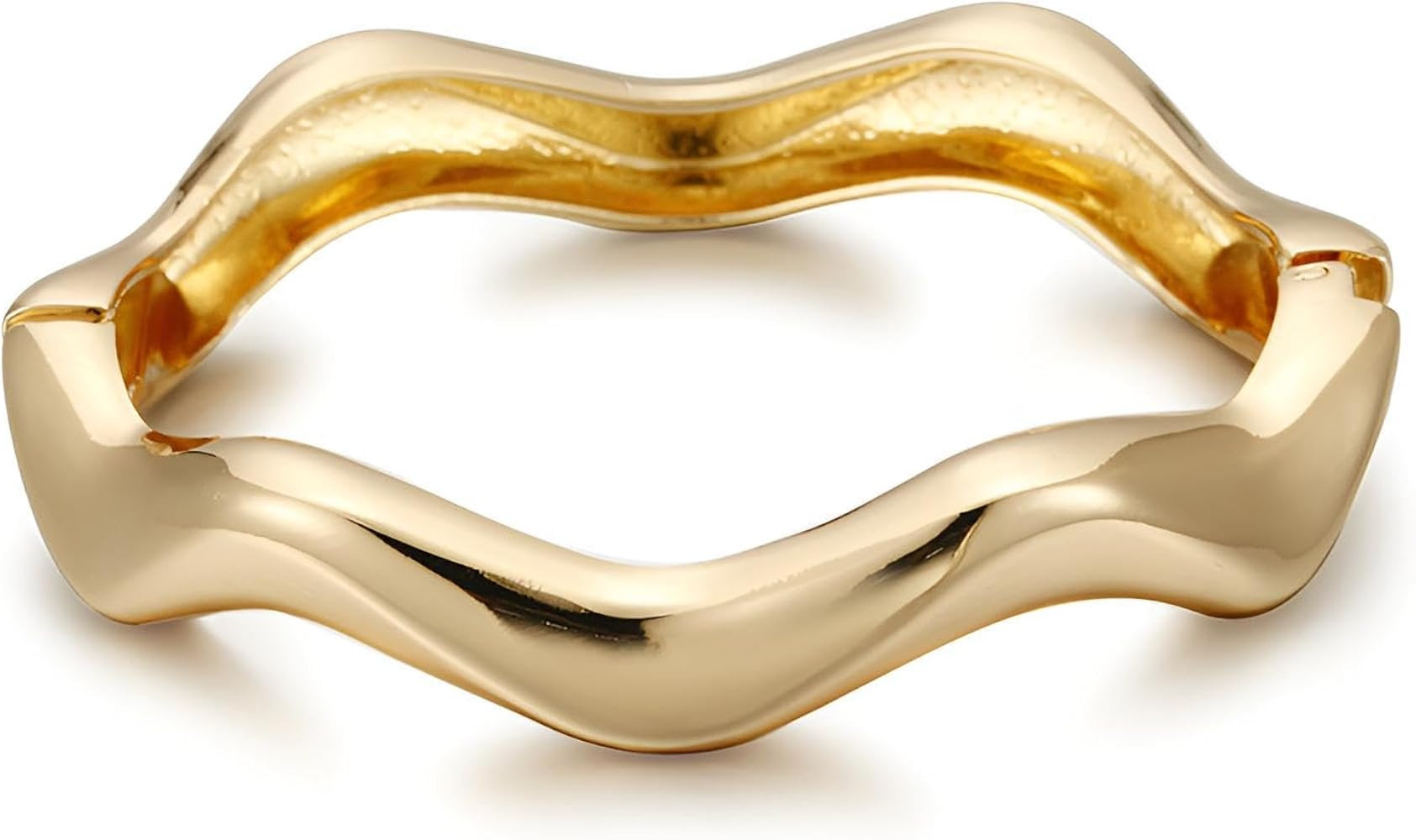 Gold Silver Bracelet Bangle for Women Men Cuff Bangle Chunky Bangles | Amazon (US)
